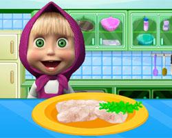 play Masha Cooking School