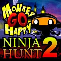 play Monkey Go Happy: Ninja Hunt 2