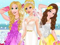 play Barbie'S Wedding Selfie With Princesses