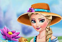 play Elsa Ice Flower