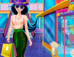 play Ariel And Jasmine Mall Shopping