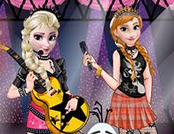 play Elsa And Anna Rock Band