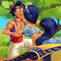 Jasmine And Aladdin Kissing