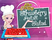 play Elsa Cooking Strawberry Pretzel Salad
