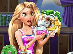 play Rapunzel Dish Washing Realife