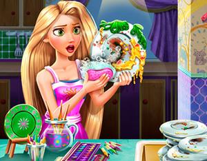 play Rapunzel Dish Washing Realife