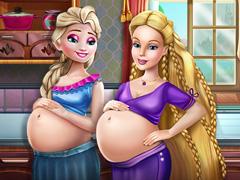 play Elsa And Barbie Pregnant Bffs