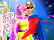 play Super Barbie Power Kissing