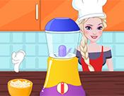 play Elsa Cooking Garbanzo Bean Cake