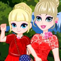 play Elsa And Daughter Matching Dress