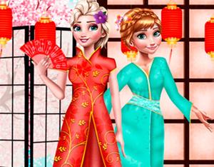 play Elsa And Anna Japan Fashion Experience