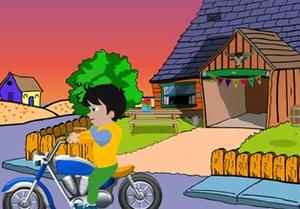 play Cute Boy Motorcycle Escape Game