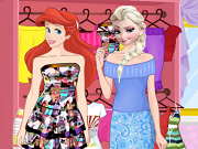 play Elsa And Ariel Summer Fashion