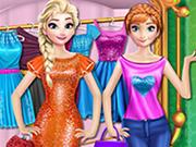 play Elsa And Anna Shopping Time