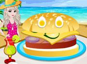 play Elsa Summer Chicken Burger