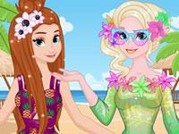 play Anna And Elsa Tropical Vacation