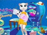 play Angela And Baby Wardrobe Cleaning