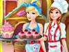 play Anna And Cinderella At The Cupcakes Factory