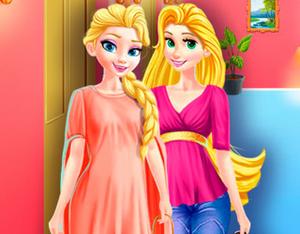 play Elsa And Rapunzel Share The Closet