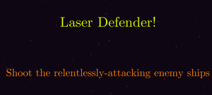 play Laser Defender!