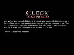 play Clock Tower Text