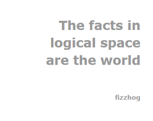 play The Facts In Logical Space Are The World