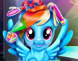 play Rainbow Pony Real Haircuts