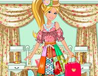 play Barbie'S Patchwork Peasant Dress