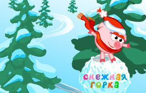 play Smeshariki - Snow-Race Russian