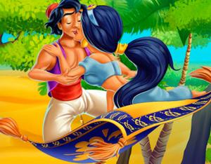 Jasmine And Aladdin Kissing