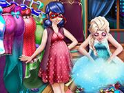 play Ladybug And Elsa Pregnant Wardrobe