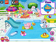 play Palace Pets Pool Party Game