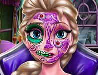 play Elsa Scary Halloween Makeup