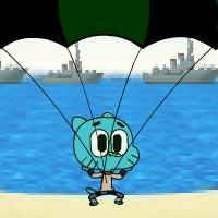 play Gumball Parachute Adventure