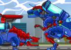 play Tyrano + Tricera2 Dino Robot