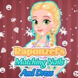 play Rapunzel'S Matching Nails And Dress