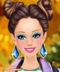 Barbie Holographic Outfits Dress Up Game