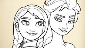 play Elsa Coloring Page