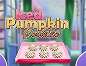 play Thanksgiving Cooking Iced Pumpkin Cookies