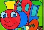 Cute Train Online Coloring