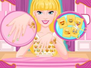 Barbie Emoji Nails Designer