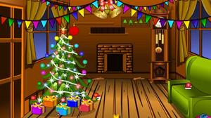 play Winter Wooden House Escape