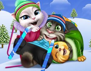 play Talking Tom Mountain Skiing Resort