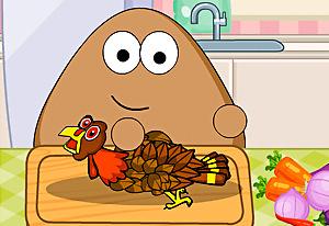 play Pou Thanksgiving Day Slacking
