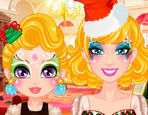 Barbie Christmas Face Painting