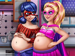 play Hero Dolls Pregnant Bffs