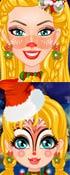 play Barbie Christmas Face Painting