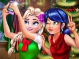 Ladybug And Elsa Xmas Selfie