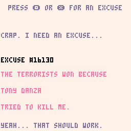play The Excuse Machine