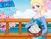 Frozen Elsa Make Sushi